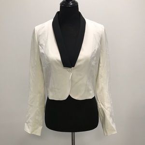 UO Sparkle&Fade Ivory Jacket with Black Lapel